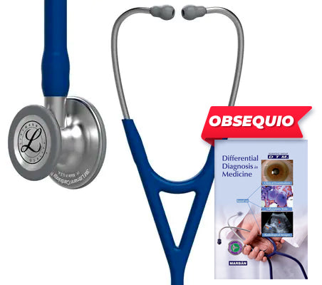 3M™ Littmann® Cardiology IV™, campana de acabado estándar, tubo azul marino y vástago y auricular de acero 6154