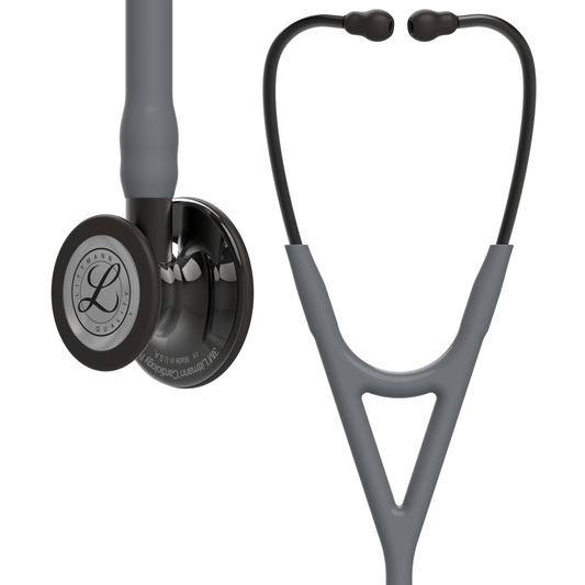 3M™ Littmann® Cardiology IV™, campana alto brillo gris humo, tubo gris y vástago y auricular color gris humo 6238