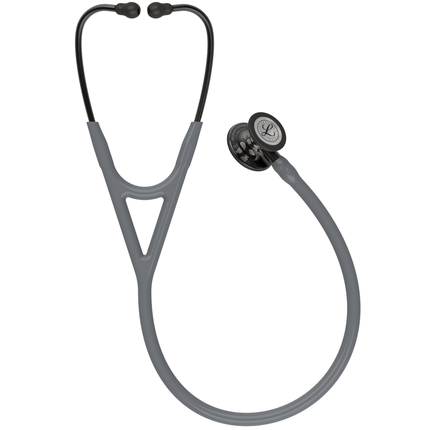 3M™ Littmann® Cardiology IV™, campana alto brillo gris humo, tubo gris y vástago y auricular color gris humo 6238