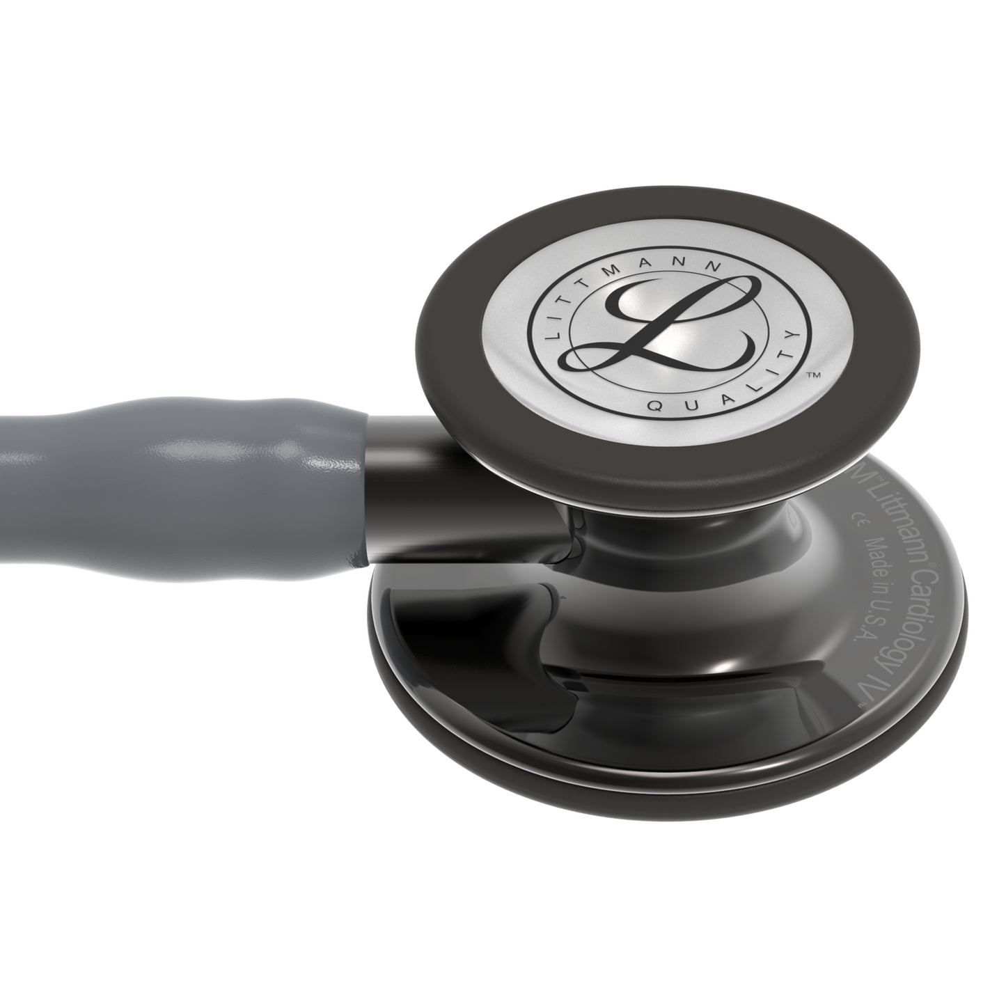 3M™ Littmann® Cardiology IV™, campana alto brillo gris humo, tubo gris y vástago y auricular color gris humo 6238