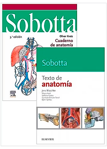 Lote SOBOTTA Texto de Anatomía + SOBOTTA Cuaderno de Anatomía para Colorear