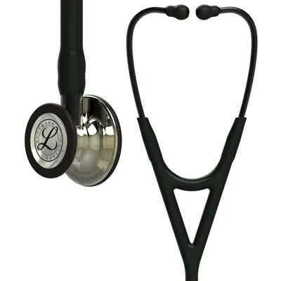 3M™ Littmann® Cardiology IV™, campana de acabado en color champán, tubo negro y vástago y auricular color humo 6179