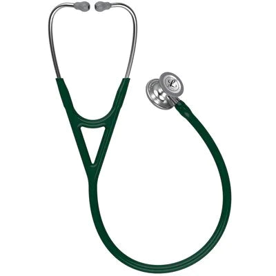 3M™ Littmann® Cardiology IV™, campana de acabado estándar, tubo verde oliva oscuro y vástago y auricular de acero inoxidable 6155