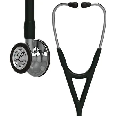 3M™ Littmann® Cardiology IV™, campana y vástago de acabado en espejo, tubo negro y auricular de acero inoxidable 6177