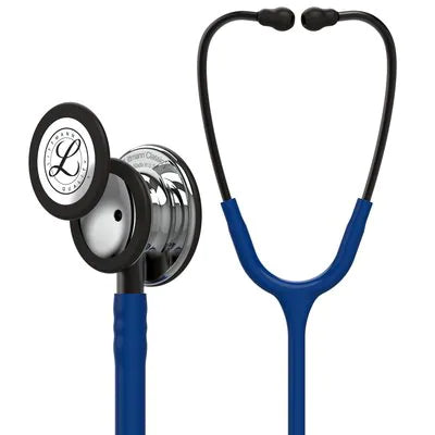 3M™ Littmann® Classic III™, campana espejo, tubo azul marino y vástago y auricular color humo 5863N