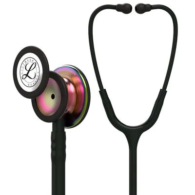 3M™ Littmann® Classic III™, campana arcoíris, con vástago, auricular y tubo color negro 5870N