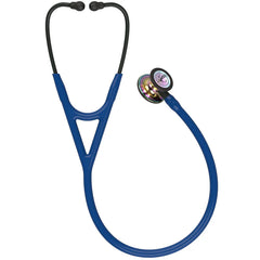 3M™ Littmann® Cardiology IV™ campana alto brillo arcoíris, tubo satinado azul marino. Vástago y auricular negro 6242C