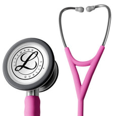 3M™ Littmann® Cardiology IV™ campana estándar, tubo satinado rosa. Vástago y auricular de acero  6159C
