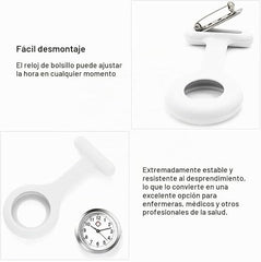 Reloj de enfermería con broche - Personalizable para regalar