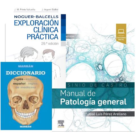 PRIETO NOGUER Exploración Clínica Práctica + SISINIO DE CASTRO Manual de Patología General + DICCIONARIO Médico