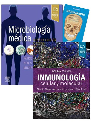 Lote ABBAS Inmunología Celular y Molecular + MURRAY Microbiología Médica + DICCIONARIO Médico