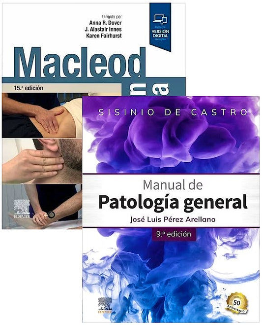 Lote MACLEOD Exploración Clínica + SISINIO DE CASTRO Manual de Patología General