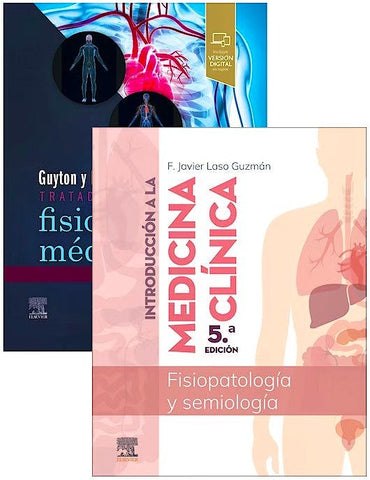 Lote Pack GUYTON Tratado de Fisiología Médica + LASO Introducción a la Medicina Clínica