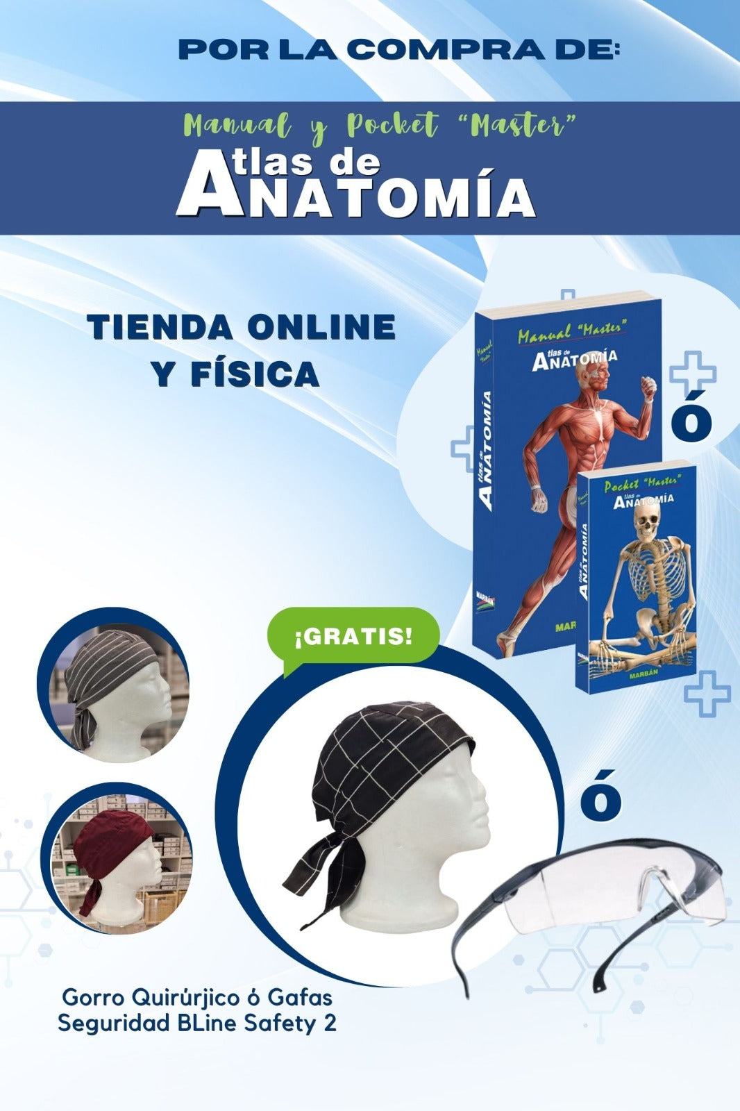 Master Atlas de Anatomía - Manual (¡Gorro o Gafas de REGALO!)