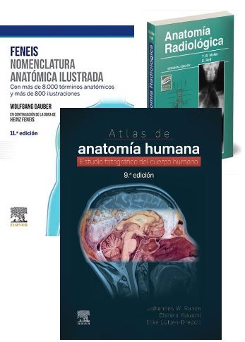 Lote FENEIS Nomenclatura Anatómica + ROHEN Atlas de Anatomía + MOLLER Anatomía Radiológica