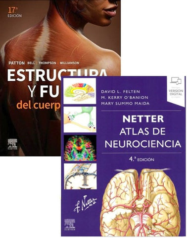 LOTE NETTER Cuaderno de Neurociencia para colorear + NETTER Atlas de Neurociencia
