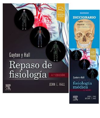 Lote GUYTON Compendio de Fisiología Médica + GUYTON Repaso de Fisiología + DICCIONARIO MÉDICO de obsequio