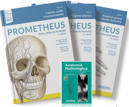Prometheus. Texto y Atlas de Anatomía  3 vols.