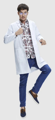 Dr. James Premium Unisex Lab Coat 39 Inch | Phone & Tablet Pockets With Snap Closure