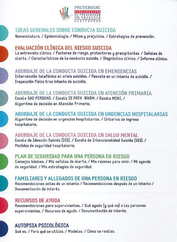 PREVENSUIC. Guía Práctica de Prevención del Suicidio para Profesionales Sanitarios