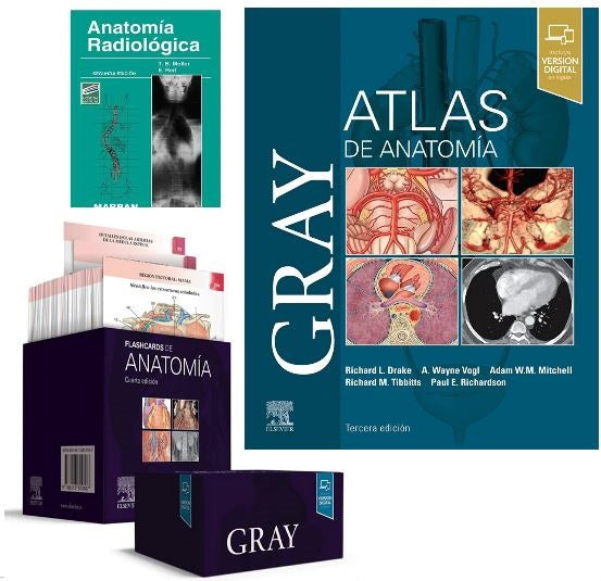 LOTE GRAY Atlas de Anatomía + GRAY Flashcards de Anatomía + MOLLER Anatomía Radiológica