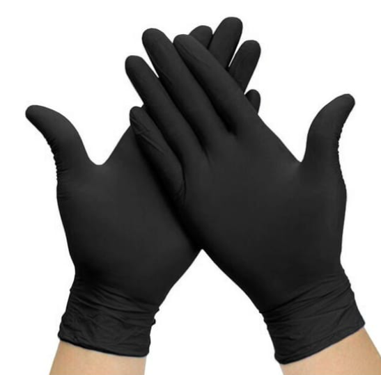GUANTES NEGROS  CAJA 100 UDS.