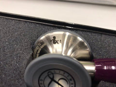 3M™ Littmann® Cardiology IV™,  campana estándar, tubo granate y vástago y auricular de acero 6184