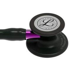 3M™ Littmann® Cardiology IV™ campana de acabado negro, tubo y auricular en color negro y vástago morado 6203N