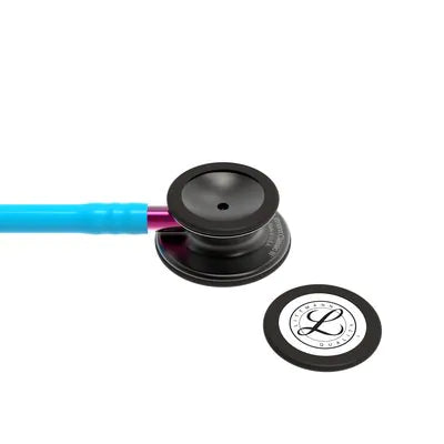 3M™ Littmann® Classic III™ campana color gris humo, tubo turquesa, vástago rosa y auricular color gris humo 5872N
