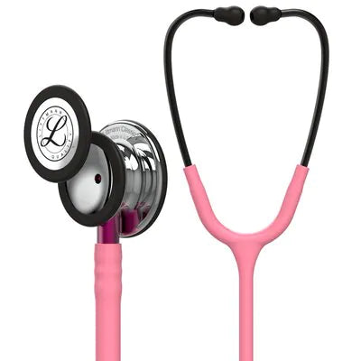 3M™ Littmann® Classic III™, campana espejo, tubo color rosa perla, vástago rosa y auricular color gris humo 5962