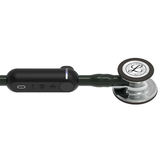 Fonendoscopio 3M™ Littmann® CORE Digital, campana ESPEJO, tubo, vástago y auricular de color negro 8869