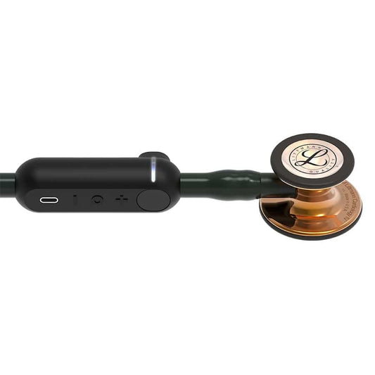 Fonendoscopio 3M™ Littmann® CORE Digital, campana COBRE ALTO BRILLO, tubo, vástago y auricular de color negro  8863