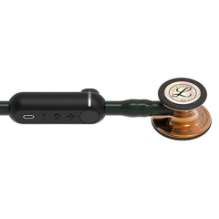 3M™ Littmann® CORE Digital, campana COBRE ALTO BRILLO, tubo, vástago y auricular de color negro  8863