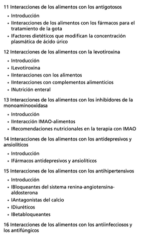 Interacciones entre Alimentos y Medicamentos