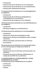 Interacciones entre Alimentos y Medicamentos