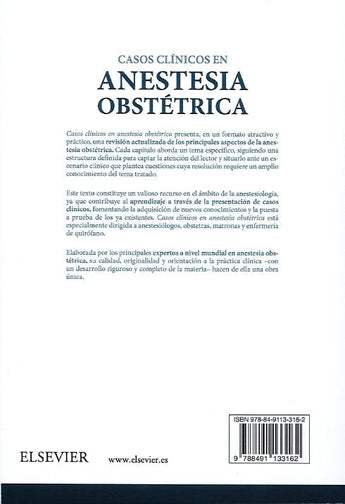 Casos Clínicos en Anestesia Obstétrica ISBN: 9788491133162 Marban Libros