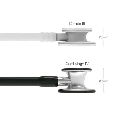 3M™ Littmann® Cardiology IV™, campana de acabado estándar, tubo negro y vástago y auricular de acero inoxidable 6152N