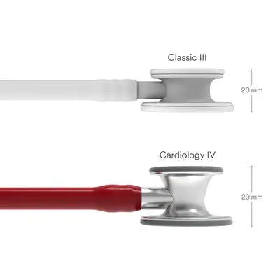 3M™ Littmann® Cardiology IV™,  campana estándar, tubo granate y vástago y auricular de acero 6184