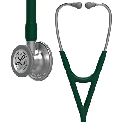 3M™ Littmann® Cardiology IV™, campana de acabado estándar, tubo verde oliva oscuro y vástago y auricular de acero inoxidable 6155