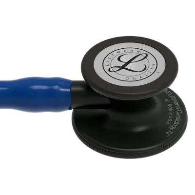 3M™ Littmann® Cardiology IV™, campana de acabado en color negro, tubo azul marino y vástago y auricular color negro 6168N