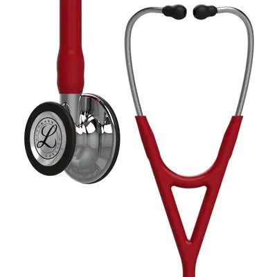 3M™ Littmann® Cardiology IV™, campana y vástago de acabado en espejo, tubo color granate y auricular de acero inoxidable 6170