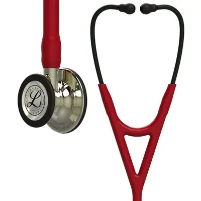 3M™ Littmann® Cardiology IV™, campana y vástago de acabado en color champán, tubo color granate y auricular color humo 6176
