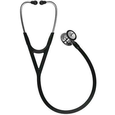 3M™ Littmann® Cardiology IV™, campana y vástago de acabado en espejo, tubo negro y auricular de acero inoxidable 6177