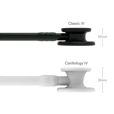 3M™ Littmann® Cardiology IV™, campana de acabado en color negro, con tubo, vástago y auricular color negro 6163