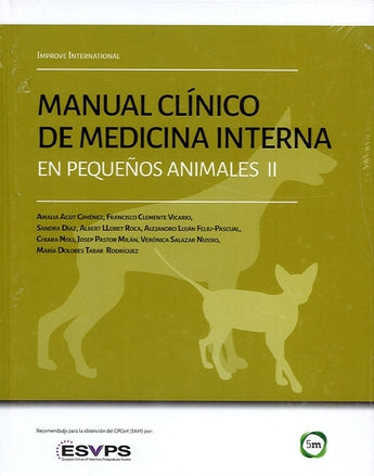 Manual Clínico de Medicina Interna en Pequeños Animales II ISBN: 9781910455661 Marban Libros